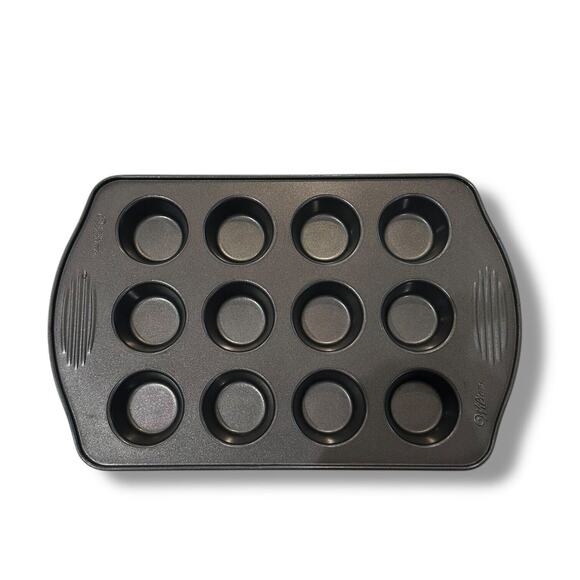 Wilton Mini Muffin Pan Tin Cheese Cake Egg Rounds Non-Stick 12 Holes Heavyweight - Picture 1 of 11
